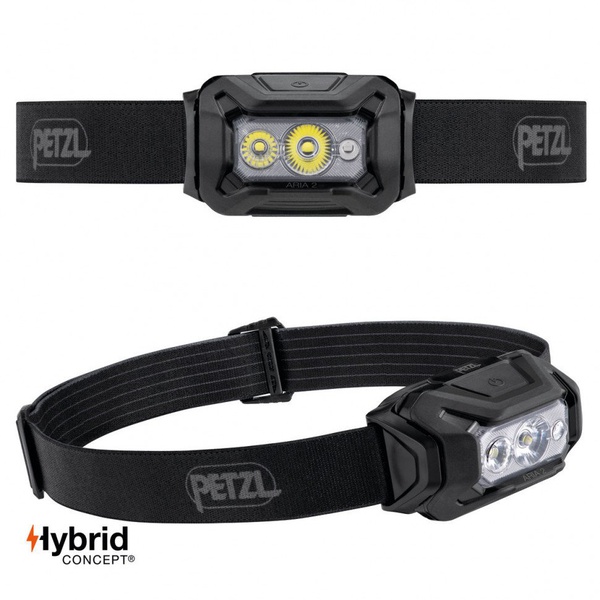 Фонарь налобный тактический Petzl Aria 2 RGB (450 лм) чёрный
