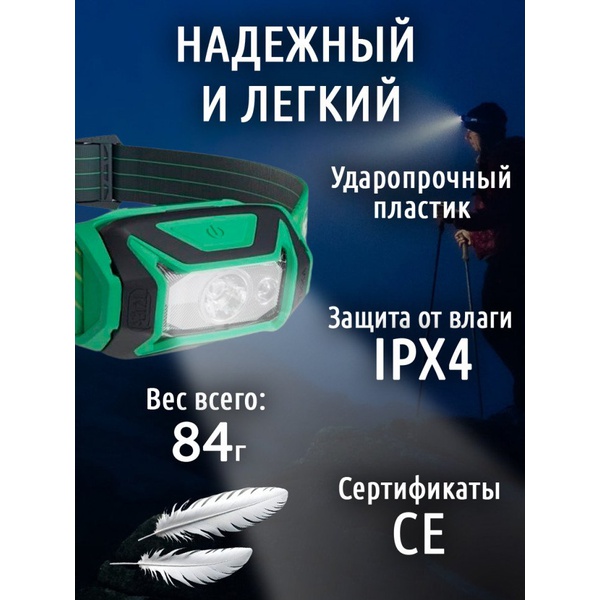 Фонарь налобный Petzl Tikka Core (450 лм, аккумулятор) зеленый