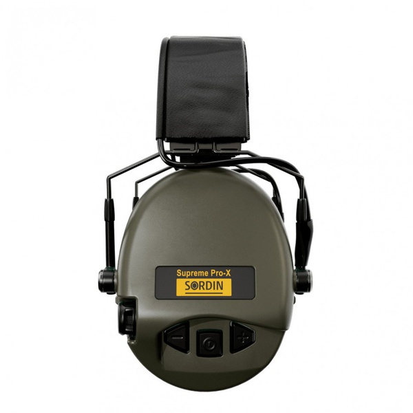 Наушники активные Sordin Supreme Pro-X Slim Leather хаки/черная кожа