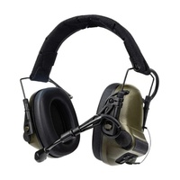 Наушники тактические активные Earmor M33 (с микрофоном для рации) Green