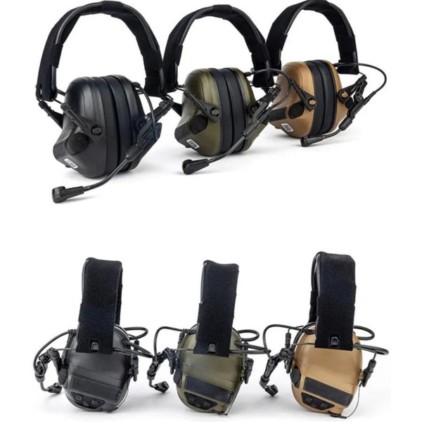 Наушники тактические активные Earmor M33 (с микрофоном для рации) Green