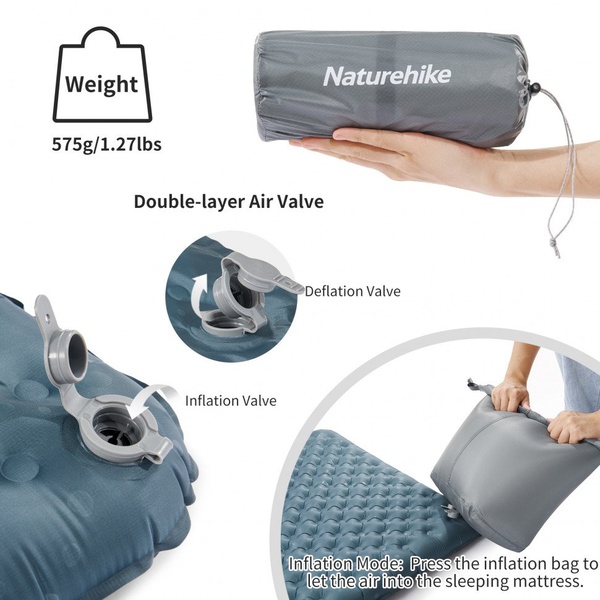 Коврик Naturehike TuYe R 3.5 Rectangular Green