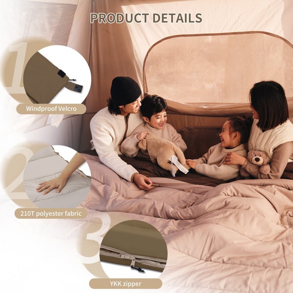 Мешок спальный Naturehike YC Extra Wide (115х200 см) Brown