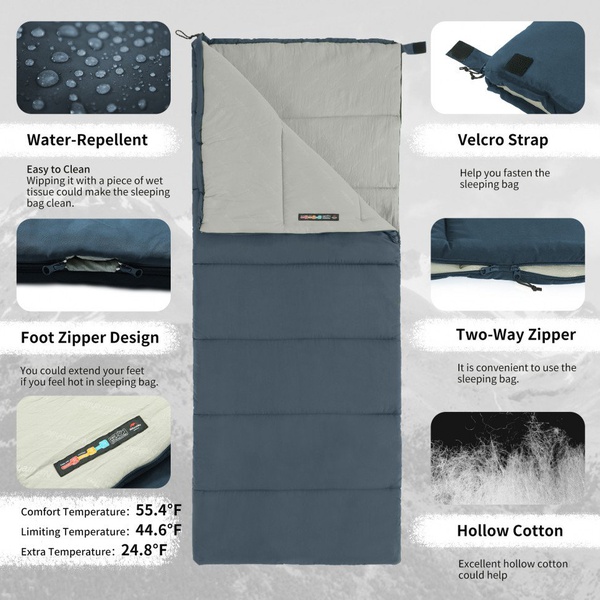 Мешок спальный Naturehike F150 Envelop Cotton (75х190 см) Blue