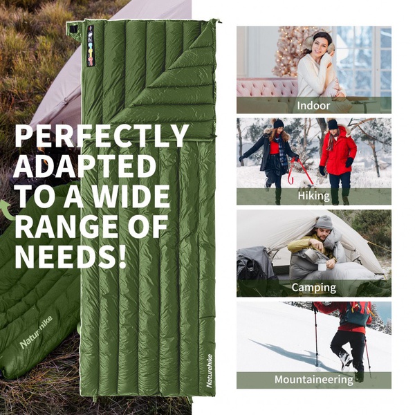Мешок спальный Naturehike Cicada Wing CW295 (72х190 см, утиный пух) Green