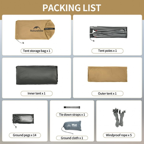 Палатка Naturehike Cloud Up Pro (2 местная)