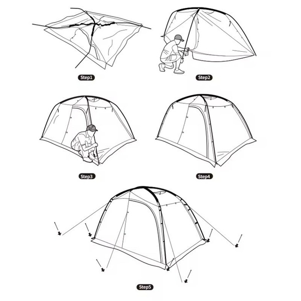 Палатка Naturehike Dune 7.6 (1 спальня + 1 комната)