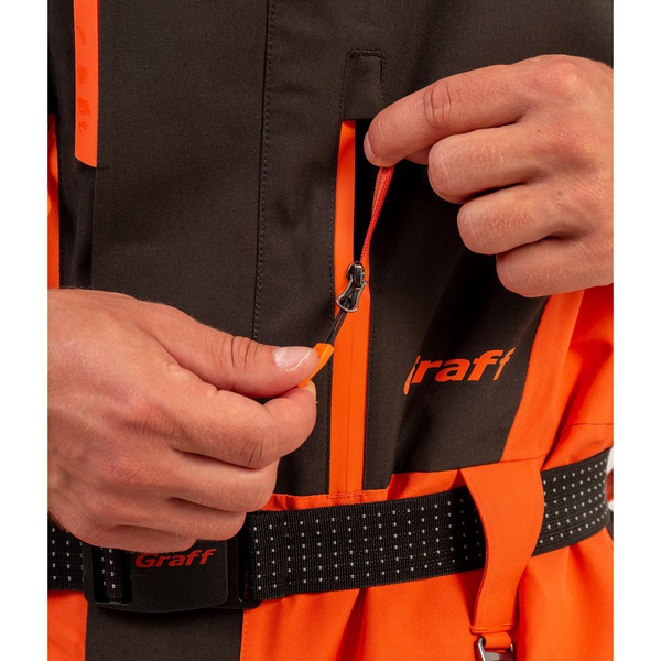 Костюм зимний Graff 215-О-В-15 (поплавок) Оранжево-чёрный