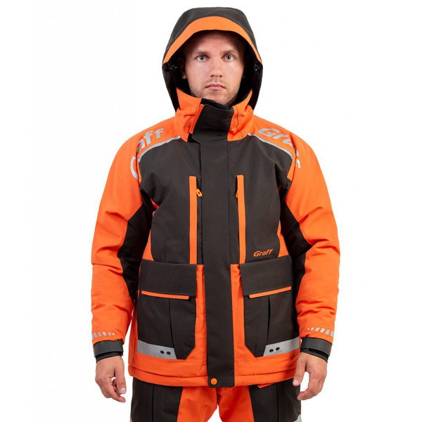 Костюм зимний Graff 215-О-В-15 (поплавок) Оранжево-чёрный