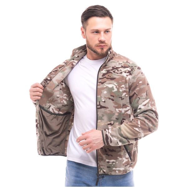 Куртка флисовая Эталон JF-01 на молнии КМФ мультикам