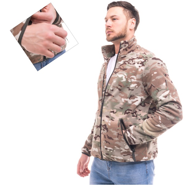 Куртка флисовая Эталон JF-01 на молнии КМФ мультикам