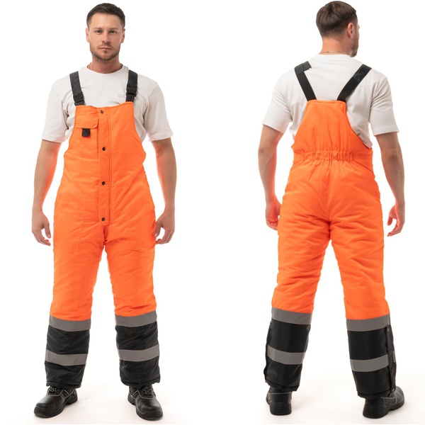 Костюм зимний Эталон Метео оранжевый с чёрным, тк. Оксфорд