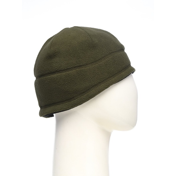 Шапка Huntsman двусторонняя (флис) хаки/чёрный