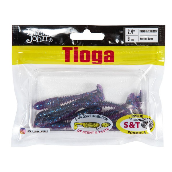 Виброхвосты съедобные Lucky John Pro Series Tioga 2.4" (6,2см) 9шт T91