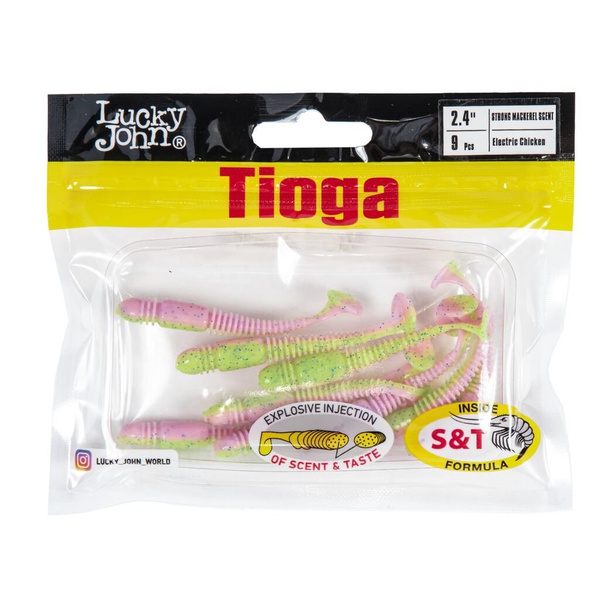 Виброхвосты съедобные Lucky John Pro Series Tioga 2.4" (6,2см) 9шт T92