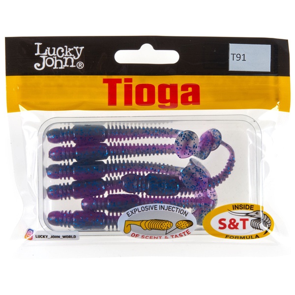 Виброхвосты съедобные Lucky John Pro Series Tioga 2.9" (7.4см) 7шт T91