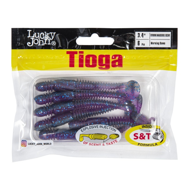 Виброхвосты съедобные Lucky John Pro Series Tioga 3.4" (8.6см) 6шт T91