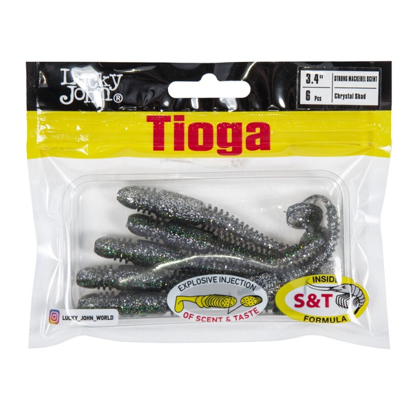 Виброхвосты съедобные Lucky John Pro Series Tioga 3.4" (8.6см) 6шт Z11