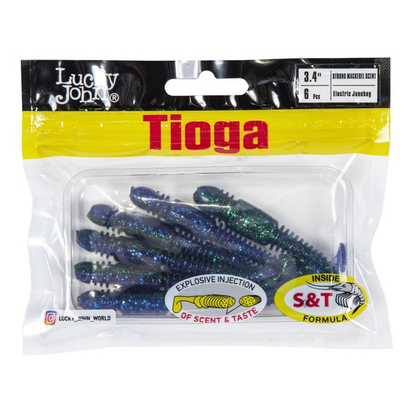 Виброхвосты съедобные Lucky John Pro Series Tioga 3.4" (8.6см) 6шт Z13