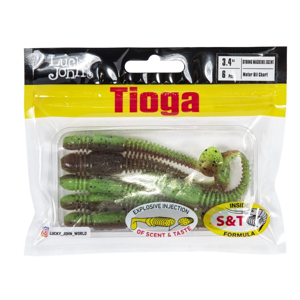 Виброхвосты съедобные Lucky John Pro Series Tioga 3.4" (8.6см) 6шт Z15