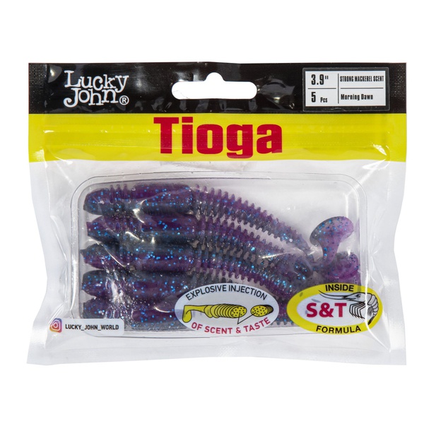 Виброхвосты съедобные Lucky John Pro Series Tioga 3.9" (10см) 5шт T91