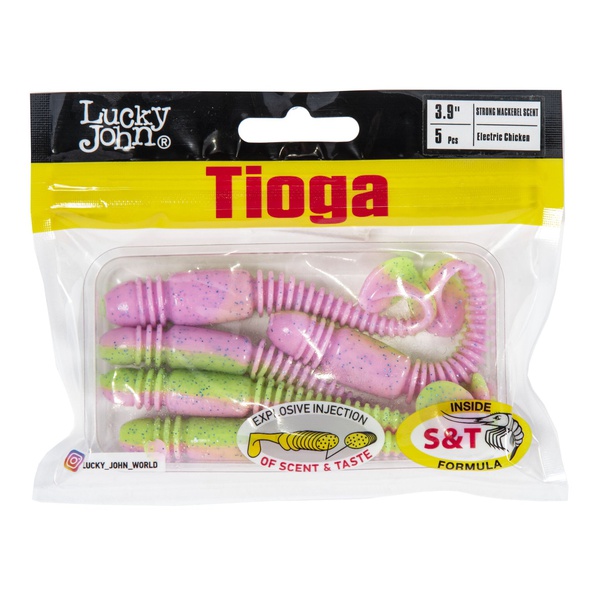 Виброхвосты съедобные Lucky John Pro Series Tioga 3.9" (10см) 5шт T92