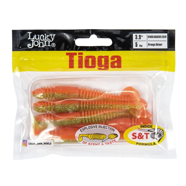 Виброхвосты съедобные Lucky John Pro Series Tioga 3.9" (10см) 5шт Z12