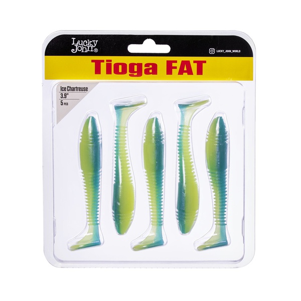 Виброхвосты съедобные Lucky John Pro Series Tioga Fat 3.9" (10см) 5шт T57
