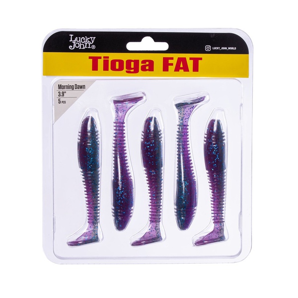 Виброхвосты съедобные Lucky John Pro Series Tioga Fat 3.9" (10см) 5шт T91