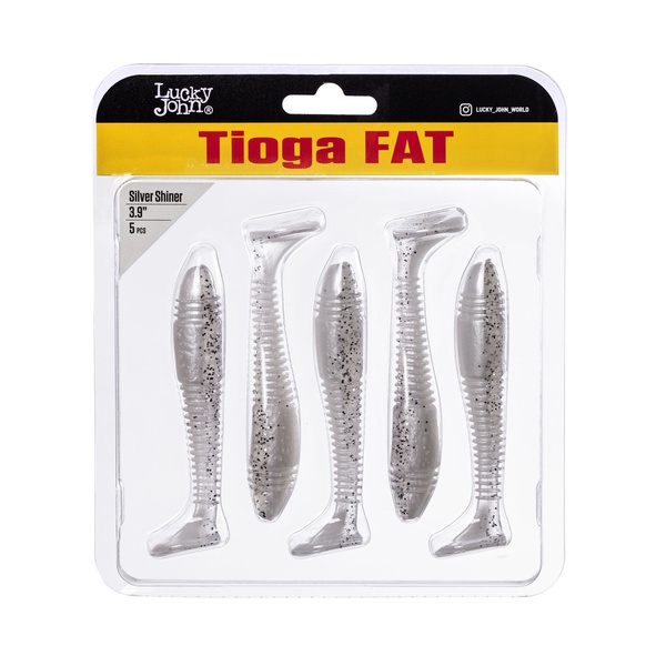 Виброхвосты съедобные Lucky John Pro Series Tioga Fat 3.9" (10см) 5шт Z02