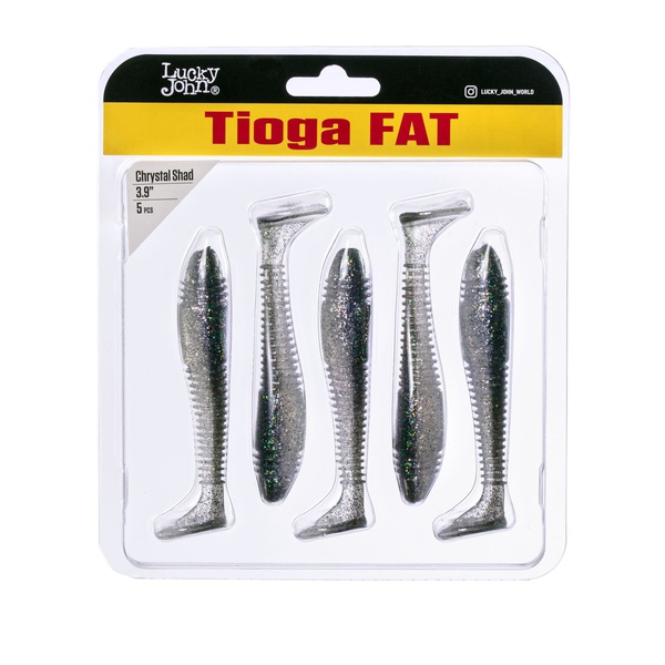 Виброхвосты съедобные Lucky John Pro Series Tioga Fat 3.9" (10см) 5шт Z11
