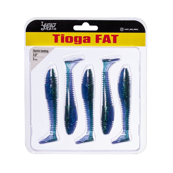 Виброхвосты съедобные Lucky John Pro Series Tioga Fat 3.9" (10см) 5шт Z13