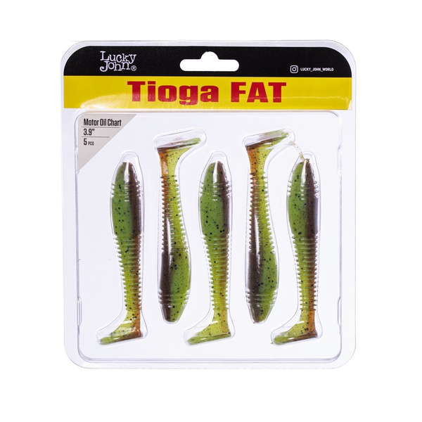 Виброхвосты съедобные Lucky John Pro Series Tioga Fat 3.9" (10см) 5шт Z15