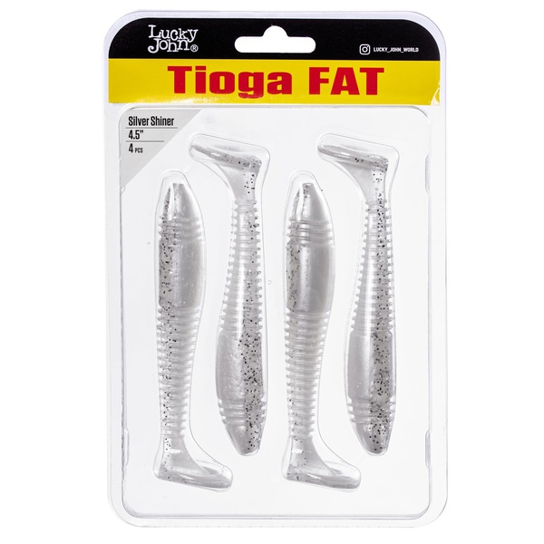 Виброхвосты съедобные Lucky John Pro Series Tioga Fat 4.5" (11,4см) 4шт Z02