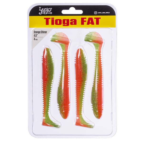 Виброхвосты съедобные Lucky John Pro Series Tioga Fat 4.5" (11,4см) 4шт Z12