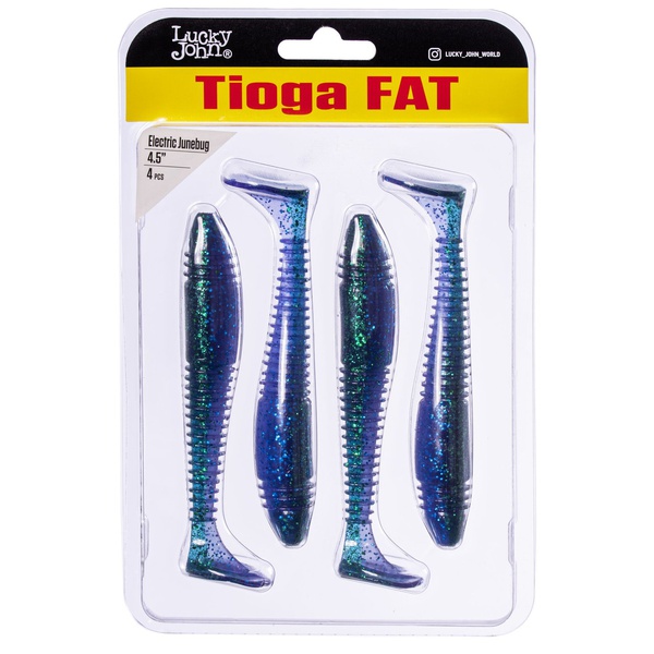 Виброхвосты съедобные Lucky John Pro Series Tioga Fat 4.5" (11,4см) 4шт Z13