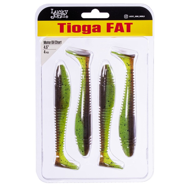 Виброхвосты съедобные Lucky John Pro Series Tioga Fat 4.5" (11,4см) 4шт Z15