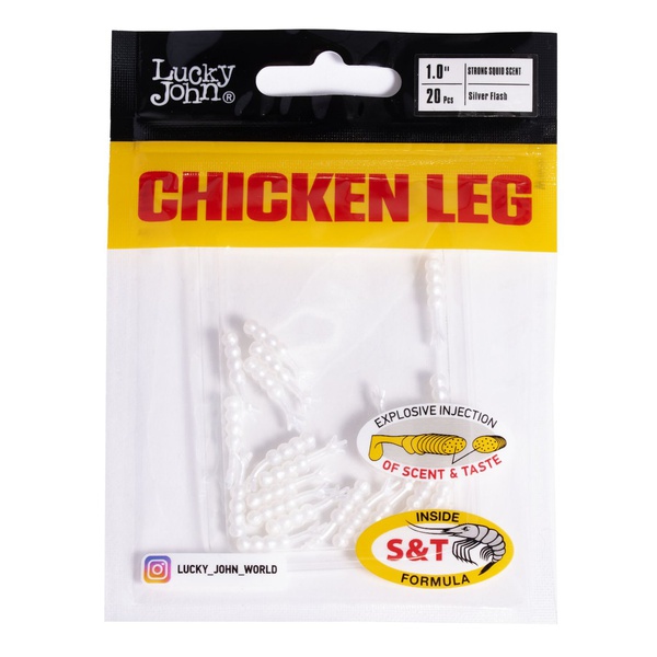 Слаги съедобные Lucky John Pro Series Chicken Leg (2.54 см/20 шт) 026