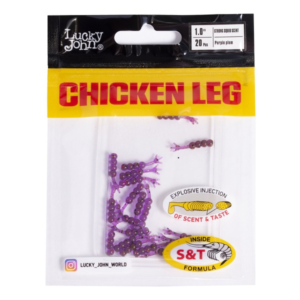 Слаги съедобные Lucky John Pro Series Chicken Leg (2.54 см/20 шт) S13