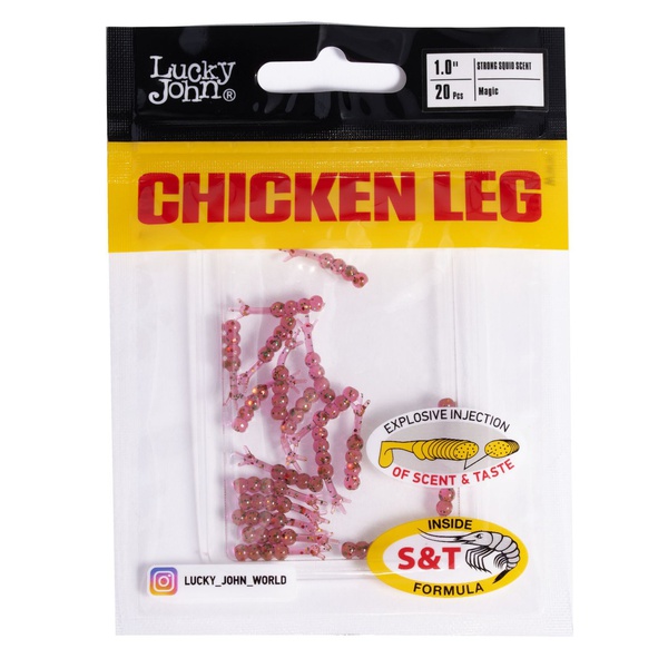 Слаги съедобные Lucky John Pro Series Chicken Leg (2.54 см/20 шт) S14