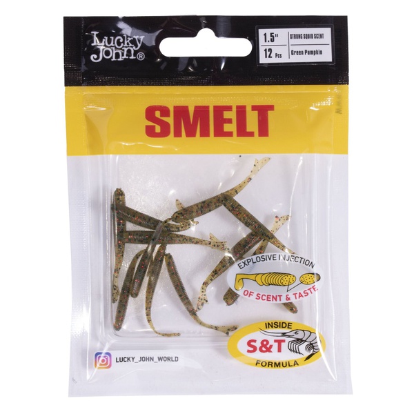 Слаги съедобные Lucky John Pro Series Smelt (3.8 см/12 шт) PA03