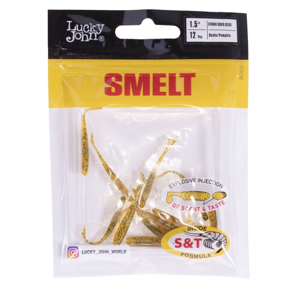 Слаги съедобные Lucky John Pro Series Smelt (3.8 см/12 шт) PA19
