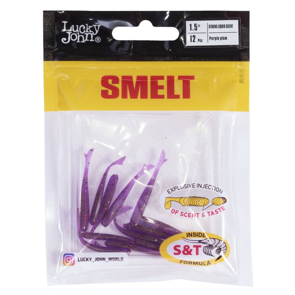 Слаги съедобные Lucky John Pro Series Smelt (3.8 см/12 шт) S13