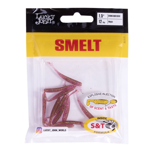 Слаги съедобные Lucky John Pro Series Smelt (3.8 см/12 шт) S14