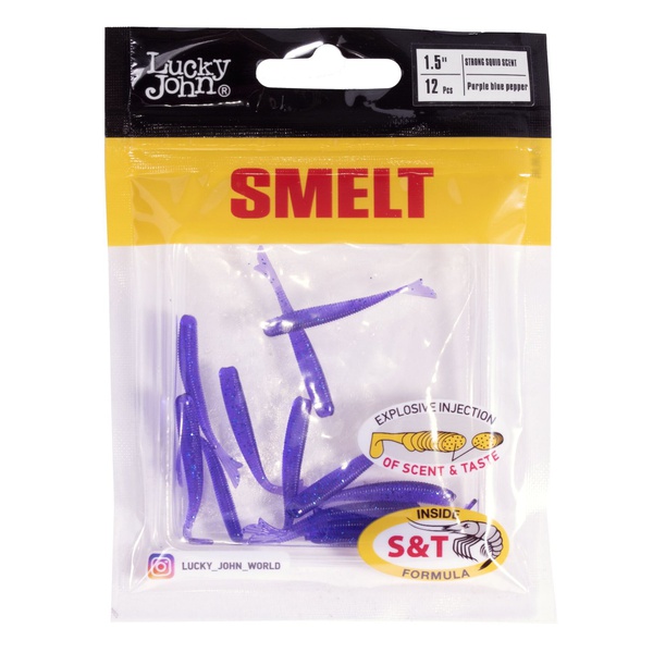 Слаги съедобные Lucky John Pro Series Smelt (3.8 см/12 шт) S66