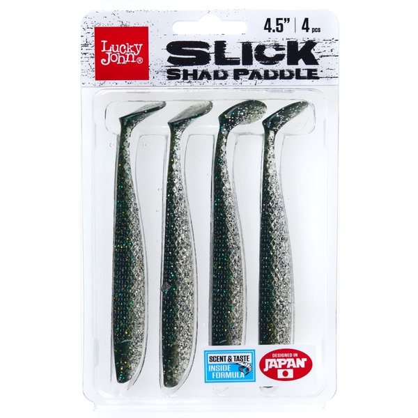 Виброхвосты Lucky John 3D Series Slick Shad Paddle 4.5in (11.4 см) 4шт Z11