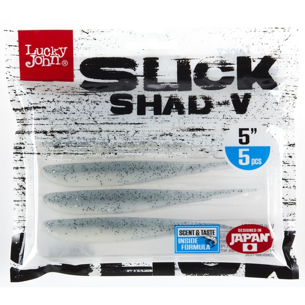 Слаги Lucky John 3D Series Slick Shad-V 5.0in (12,7 см/ 5шт) 017