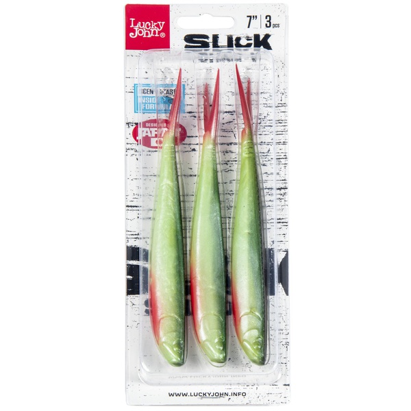 Слаги Lucky John 3D Series Slick Shad-V 7.0in (17,8 см/3шт) Z23