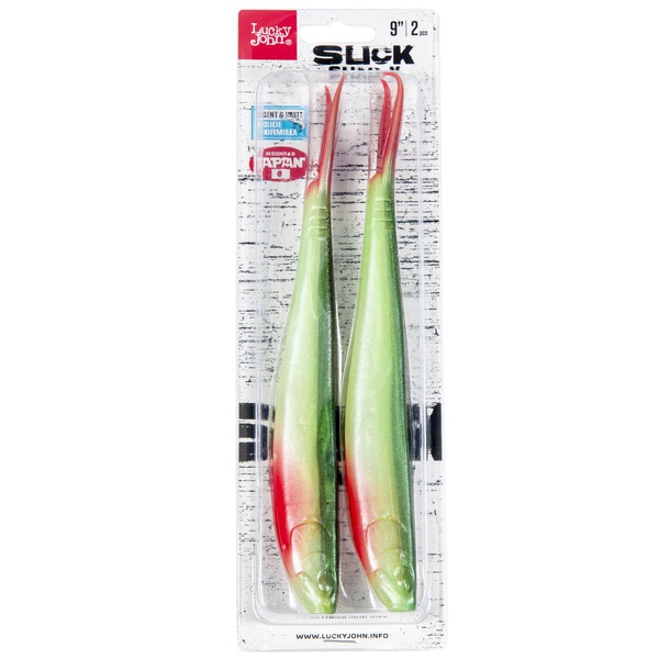 Слаги Lucky John 3D Series Slick Shad-V 9.0in (22,9 см/2 шт) Z23