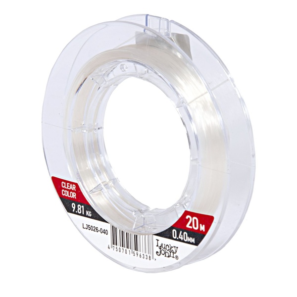 Леска монофильная Lucky John Ice Soft Fluorocarbon Ø 0.40 мм/тест 9.81 кг/20 м